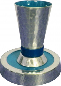 Kiddush Cup Hammered Aluminum 2