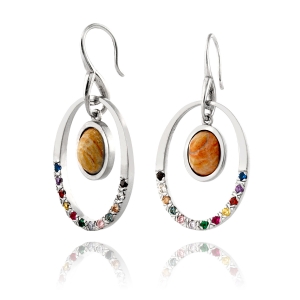 Earrings  with Jerusalem Stones