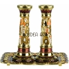 Candle Holders Jerusalem Brown