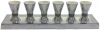 Wine Set Tray with Cups Hammered 3