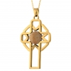 The Holy Cross Charm on 18 inch gold plated necklace